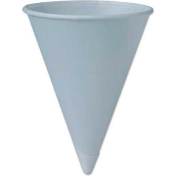 Solo SOLO® Bare Treated Paper Cone Water Cups, 6 oz, WH, 200/Sleeve, 25 Sleeves/Carton 6RB-2050